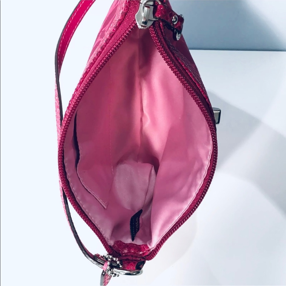 Coach Red Signature Wristlet - Picture 7 of 8